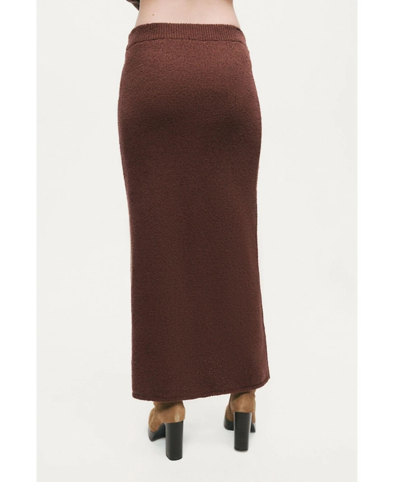 Nocturne Women's Embellished Ribbed Knit Maxi Skirt