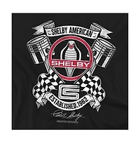Mustang Men's Shelby Cobra Piston Chequered T-Shirt