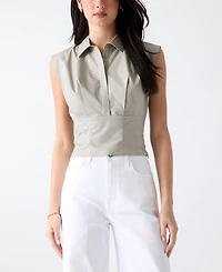 Guess Women's Cherry Collared Sleeveless Top