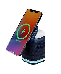 iHome Power Tower Bluetooth Wireless Charging Speaker with Night Light