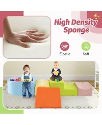 Mecale 5-Piece Climb and Crawl Playset with Ball Pit for Kids