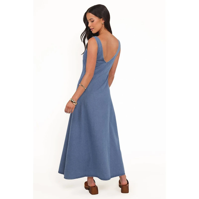 Petal and Pup Women's Odelia Denim Maxi Dress