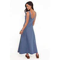 Petal and Pup Women's Odelia Denim Maxi Dress