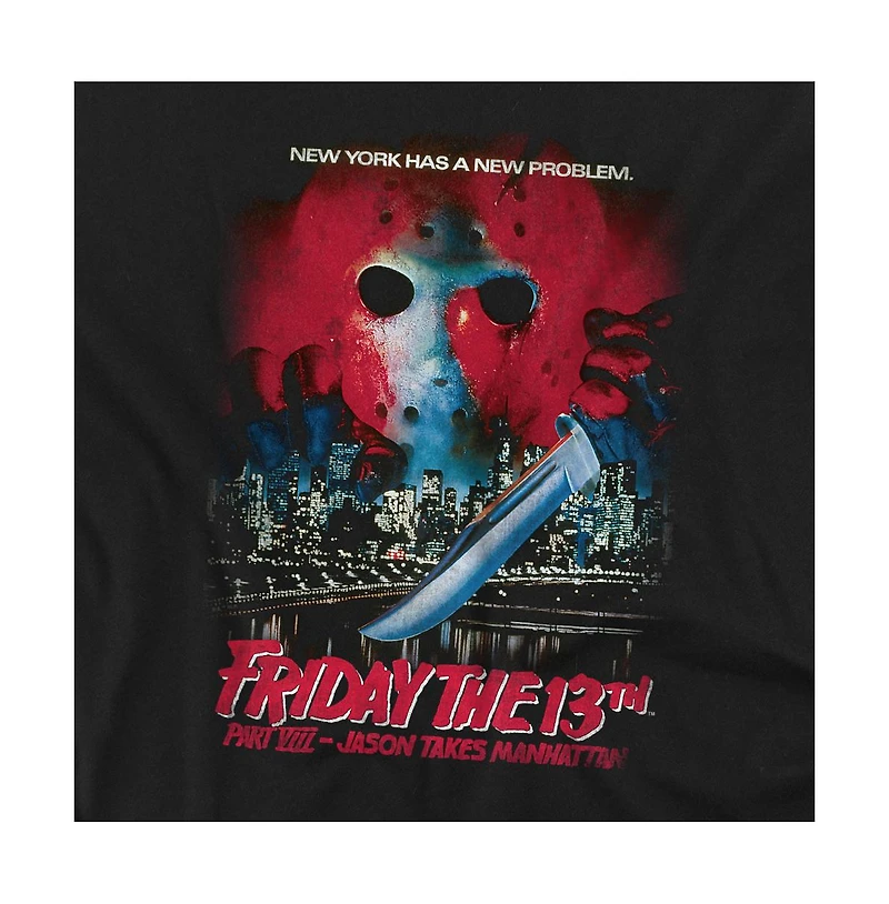 Friday The 13th Big & Tall Part Viii Jason Takes Manhattan Vintage Poster T-Shirt