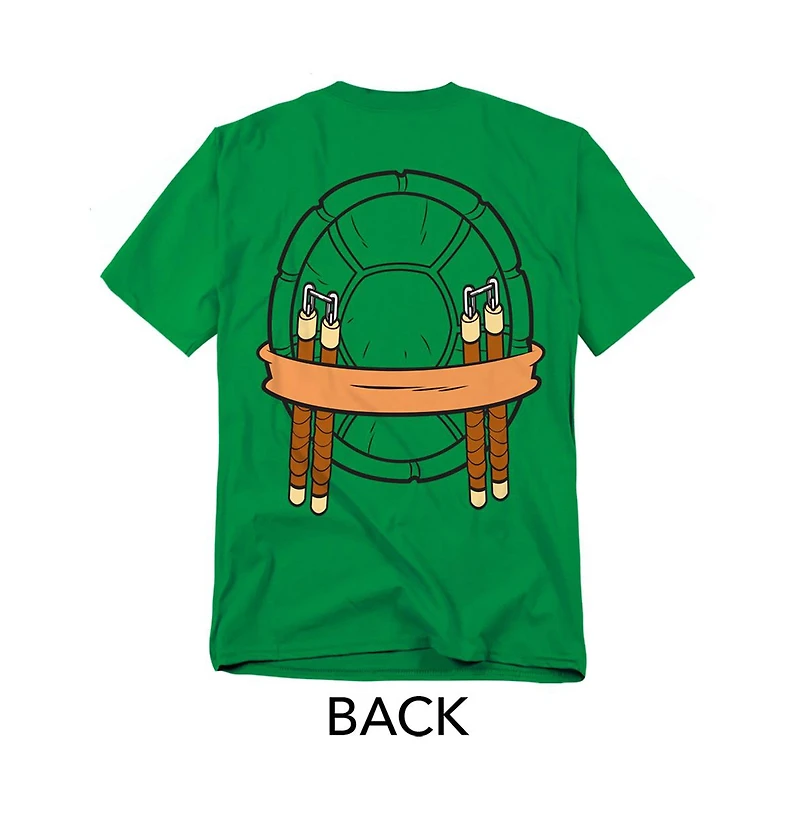 Teenage Mutant Ninja Turtles Men's Michelangelo Shell Front T-Shirt