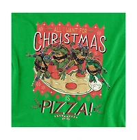Teenage Mutant Ninja Turtles Men's Mayhem All I Want For Christmas Is Pizza T-Shirt