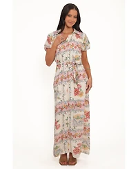 Petal and Pup Women's James Button Through Maxi Dress