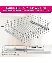 Florida Brands Pull Out Cabinet Organizer, Individual Sliding Drawers