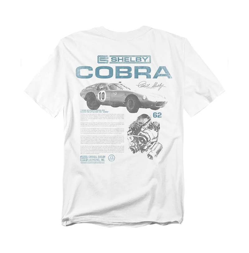 Mustang Men's Shelby Cobra Racing Infographic Back T-Shirt