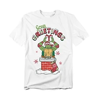 Teenage Mutant Ninja Turtles Men's Greetings Christmas Scene T-Shirt