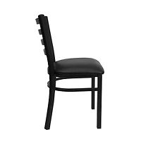 Emma+Oliver 2 Pack Ladder Back Metal Restaurant Chair
