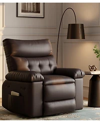 gaomon Oversized Recliner Chair with Massage & Heat, 360degree(s) Swivel Rocking Remote Control
