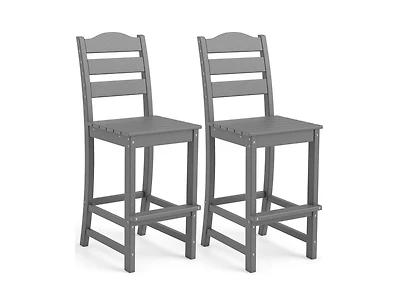 Slickblue 30 Inch Outdoor Counter Height Bar Stools Set of 2 with Backs
