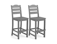 Slickblue 30 Inch Outdoor Counter Height Bar Stools Set of 2 with Backs