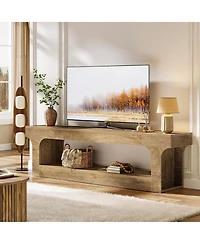 Tribesigns 63-Inch Tv Stand for 55/60/65/75-Inch Tvs, Farmhouse TV Console, Entertainment Center Television Stand