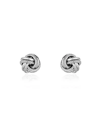 The Lovery Textured Knot Stud Earrings Sterling