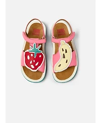 Camper Girls Bicho Twins Leather T-Strap Sandals