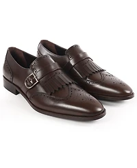 Vellapais Men's Monk Strap Tassel Wingtip Dress Shoes