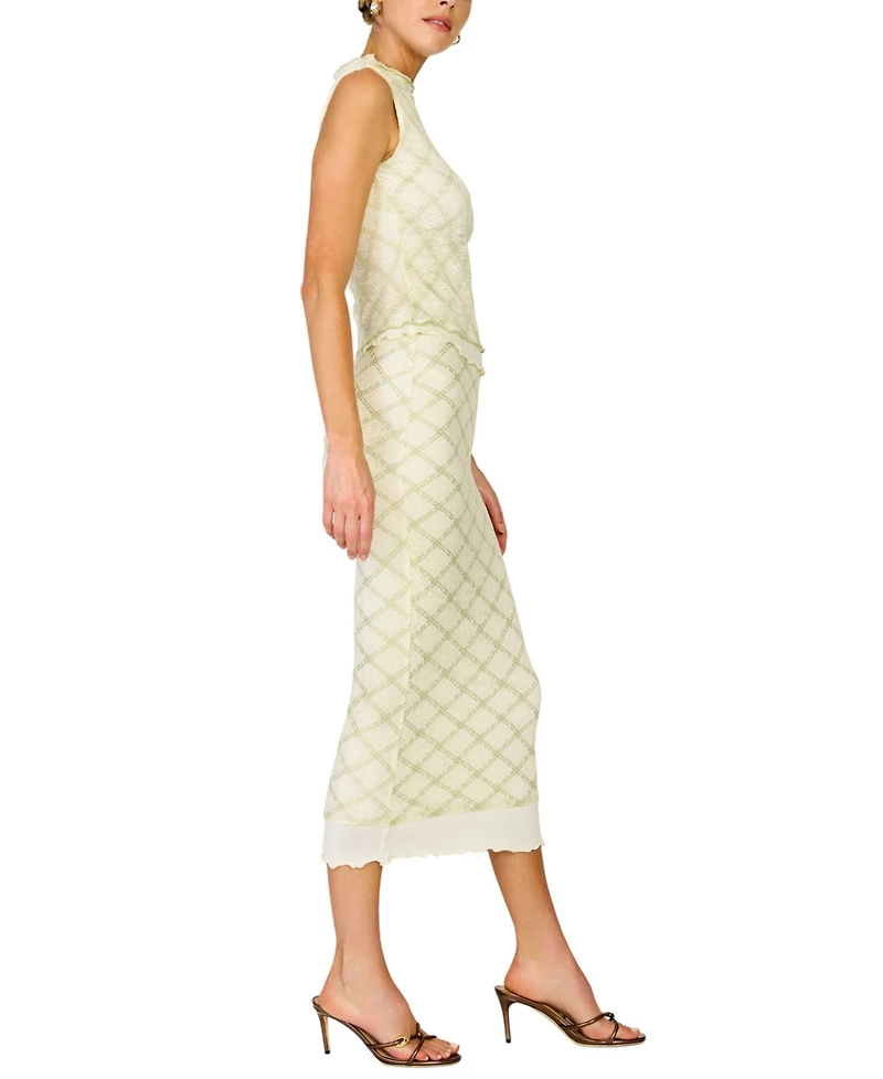 Line & Dot Women's Norelle Mock Neck Sleeveless Top