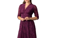 Kiyonna Women's Maria Lace A-Line Evening Gown with Pockets