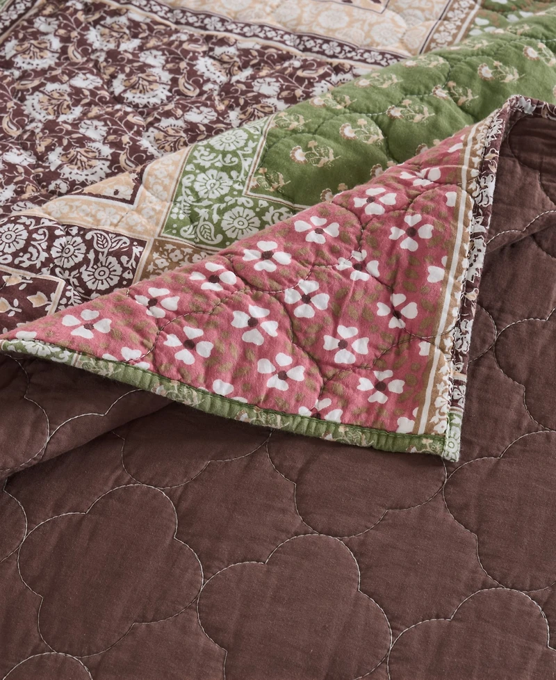 Greenland Home Fashions Priya Reversible Cotton Blend Throw, 50" x 60"