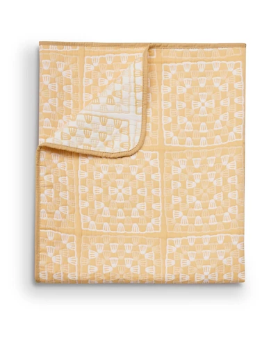 Greenland Home Fashions Granny Squares Reversible Jacquard Woven Throw, 50" x 60"