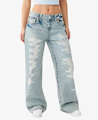 True Religion Women's Bobbi Baggy Big T Flap Jeans