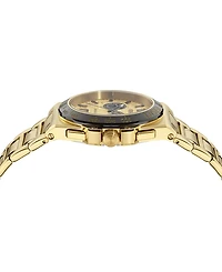Versace Men's Greca Reaction Ip Yellow Gold Bracelet Watch, 43mm