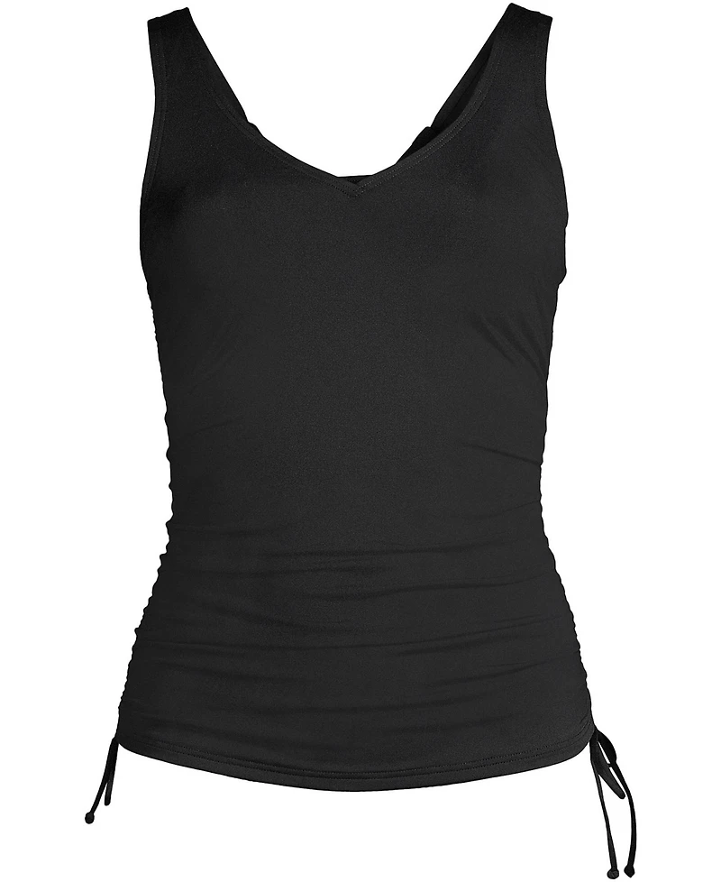 Lands' End Women's Adjustable V-neck Underwire Tankini Swimsuit Top Straps
