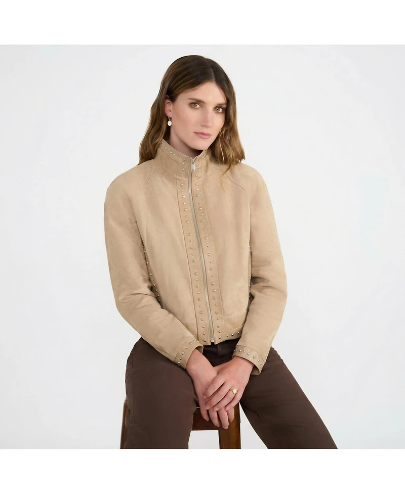Furniq Uk Women's Suede Jacket