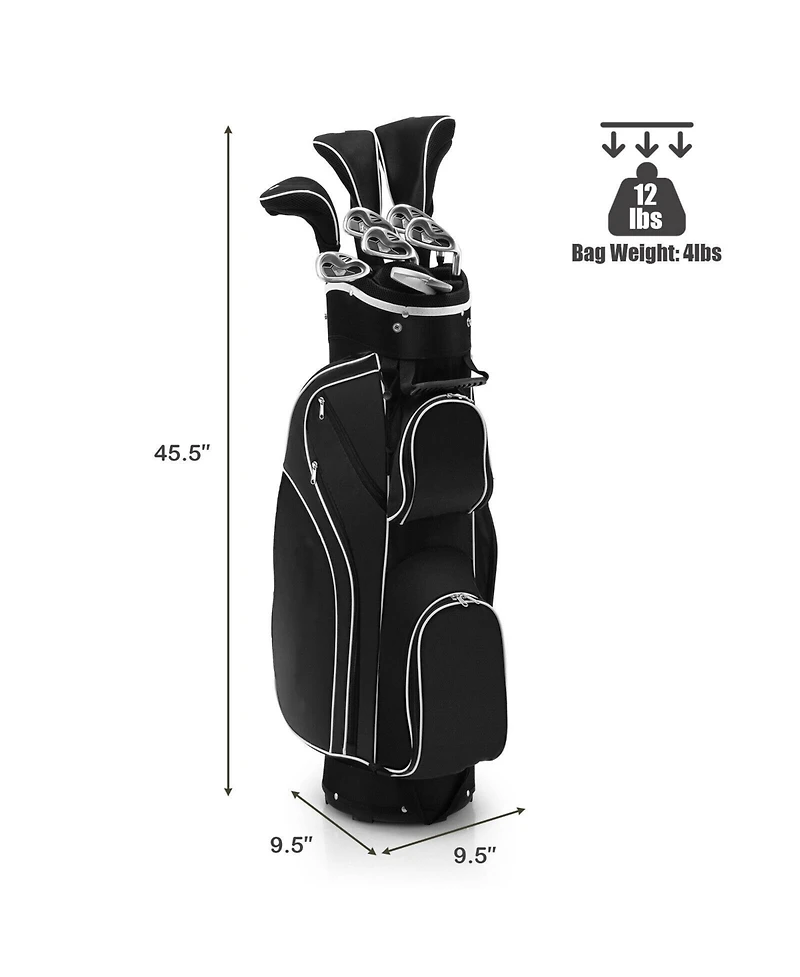 Mecale 10-Piece Ladies Complete Golf Club Set with Alloy Driver