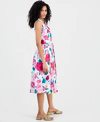 Anne Klein Women's Notch Collar Sleeveless Wrap Dress