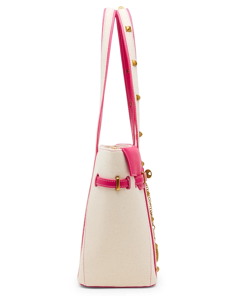 Betsey Johnson Queen of The Green Canvas Large Tote Bag