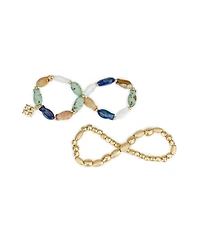 Patricia Nash Gold-Tone Plated Fish Bead Stretch Bracelet