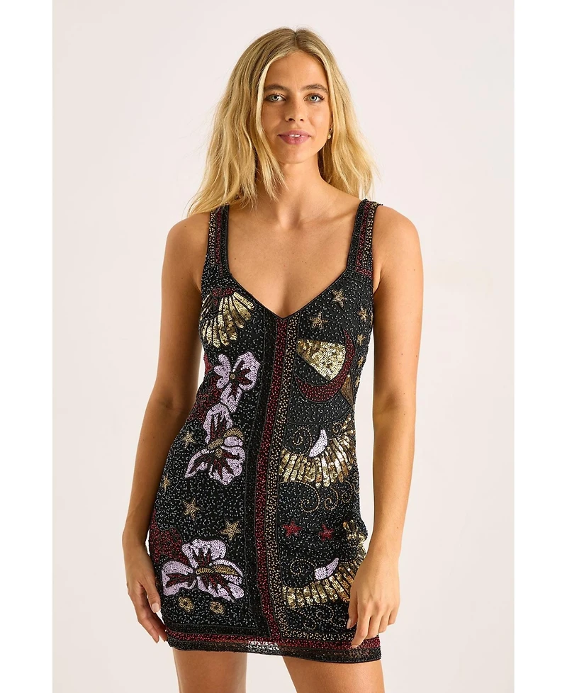 Nasty Gal Women's Celestial Beaded Mini Dress