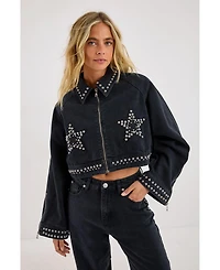 Nasty Gal Women's Studded Denim Jacket