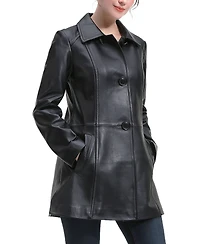 Bgsd Women's Eloise A-Line Leather Coat