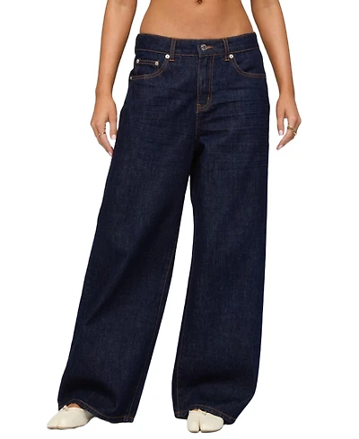 Edikted Women's Juanita Low Rise Baggy Jeans