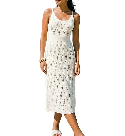 Cupshe Women's Just Wandering Cover-Up Midi Beach Dress