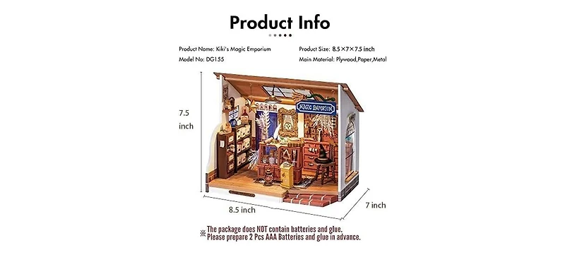 Robotime Diy Miniature Dollhouse Kit Tiny House Diy Kit 1:20 Miniature House Miniature Hobbies for Christmas Decorations Gifts Book Nook Kits