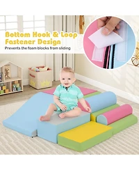 Mecale 7-Piece Foam Climbing Blocks Soft Play Set for Toddlers and Crawling Babies