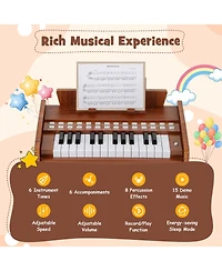 Mecale 25-Key Children's Piano Keyboard, Adjustable Speed & Volume for Early Music Education and Fun
