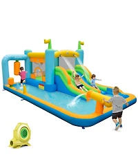 Mecale Giant Inflatable Water Slide for Kids Ages 3-10, 735W Blower Included