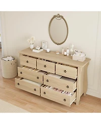 gaomon 7 Dresser for Bedroom, 54 in Wide Drawer Dresser with Storage Freestanding, Wooden Closet Storage Chest for Living Room, Bedroom, Entryway