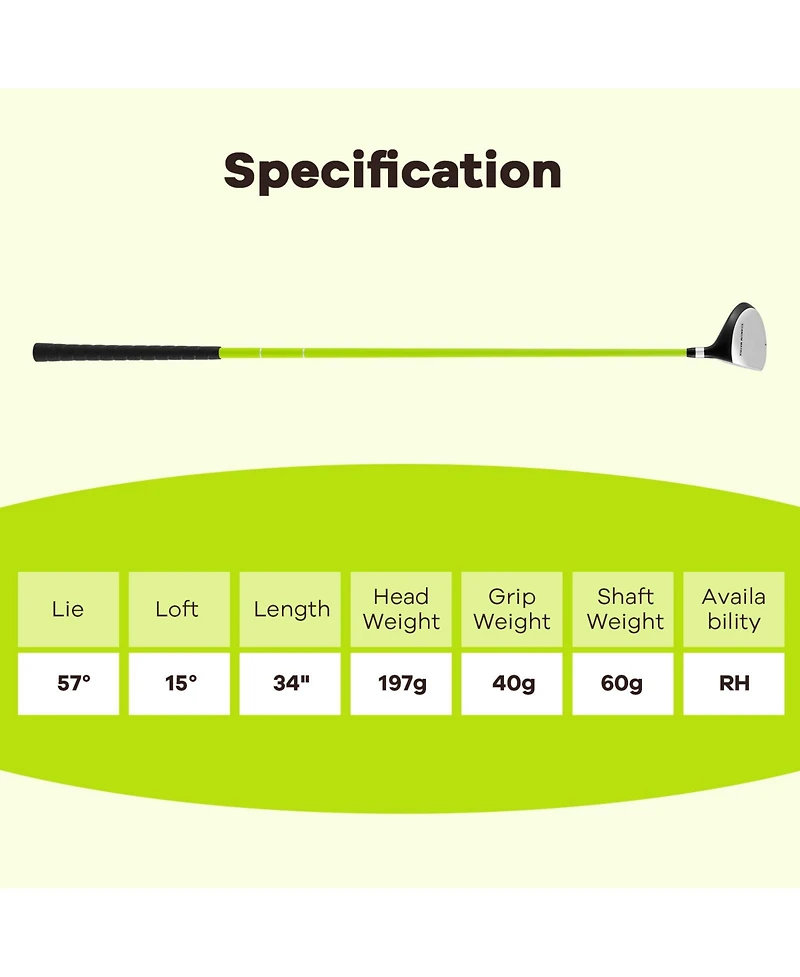 Mecale 34 Junior 3 Fairway Wood 165CC Fiberglass Shaft