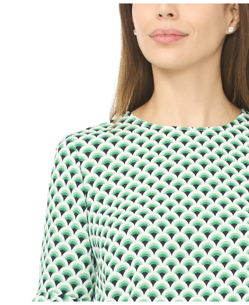 CeCe Women's Short-Sleeve Ruffle Cuff Blouse