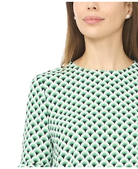 CeCe Women's Short-Sleeve Ruffle Cuff Blouse