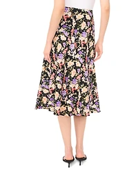 CeCe Women's Bias Printed Midi Skirt