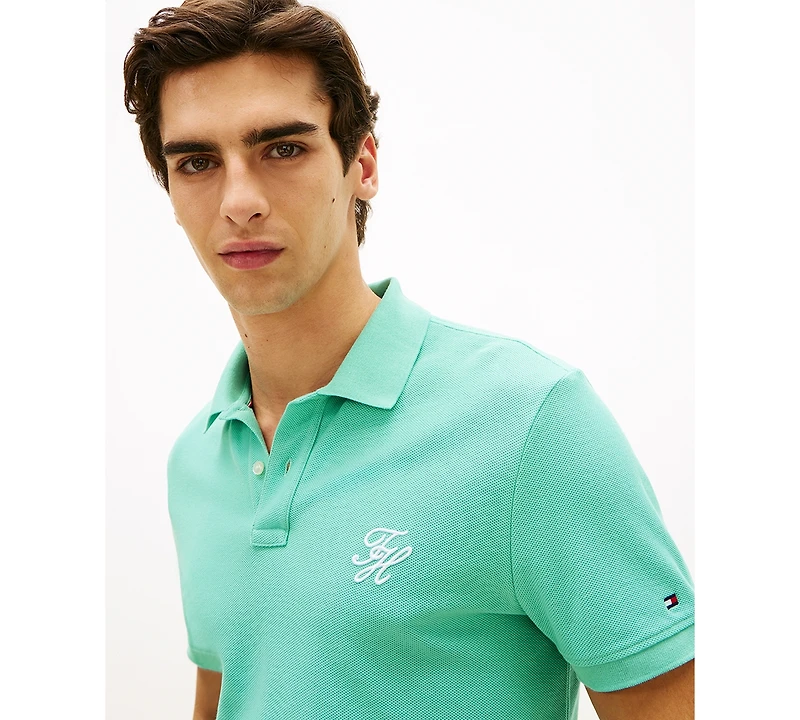 Tommy Hilfiger Men's Short-Sleeve Script Logo Polo Shirt