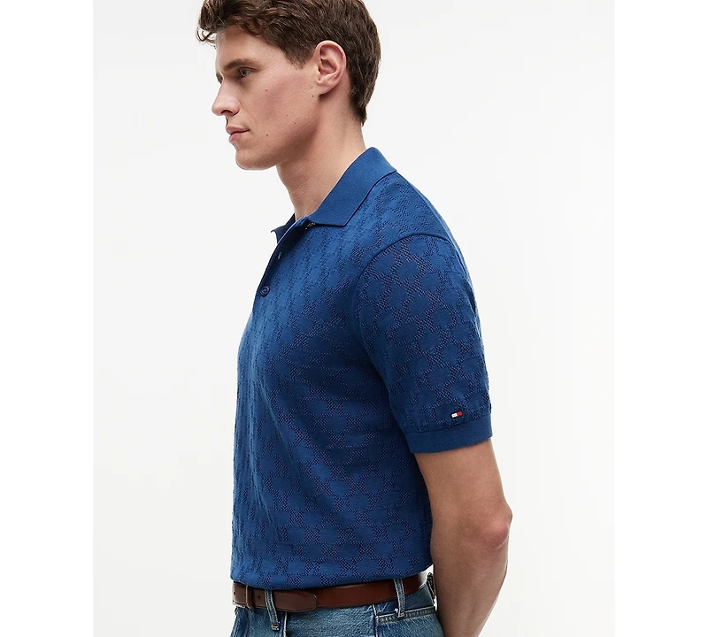 Tommy Hilfiger Men's Short-Sleeve Pointelle Polo Shirt